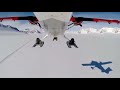 genaire manufactured twin otter hydraulic wheel skis in action