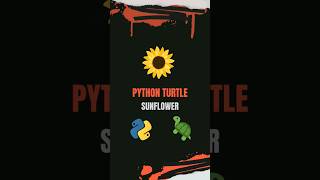 Drawing sunflower using #python Turtle #shorts