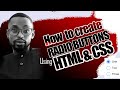 How to create custom radio buttons using html and css