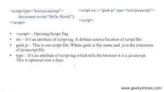 Script Tag in JavaScript (Hindi)