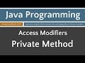 Learn Java Programming - Private Access Applied to a Method