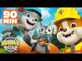 Rubble's Squirrel Rescues & Construction Saves! w/ Motor | 90 Minute Compilation | Rubble & Crew