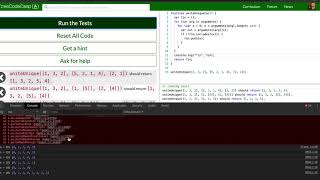 lets play Free Code Camp Intermediate Algorithm Scripting: Sorted Union