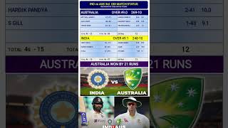 India vs australia 3rd odi match result / ind vs aus 3rd odi 2023 / ind vs aus odi