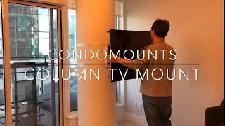 Flat Panel Column Mount . Condo Pillar And Column Solution For TV Mounting