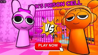 PINK VS ORANGE SPLANKI'S PRISON RUN (Obby) Gameplay Walkthrough No Death 4K