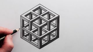 How to Draw an Impossible Cube: Step by Step