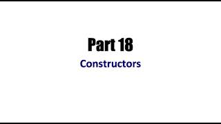 Learn Java Tutorial for Beginners, Part 18 Constructors with Code Explanation.