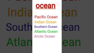 Ocean | Five Ocean | five oceans in the world | 5 Ocean |#shorts |