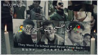 Baba Mere Pyare Baba | 16 December 2014 Army Public School Peshawar black day WhatsApp status