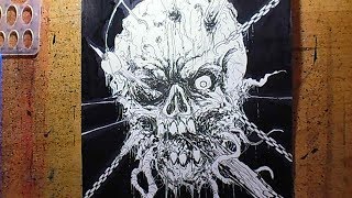 How To Draw Hellraiser Ripper Skull