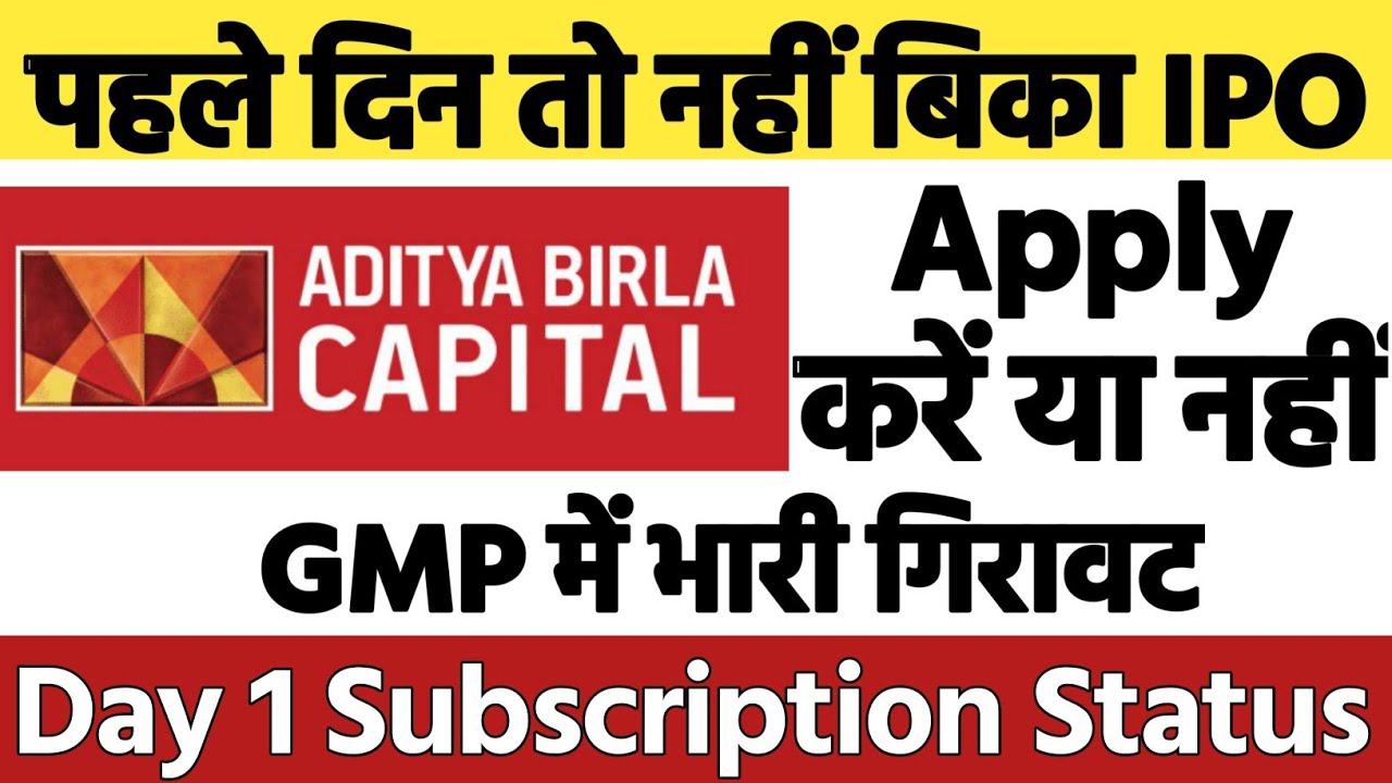 Aditya Birla Sun Life AMC IPO Day 1 Subscription Status 👇 Aditya Birla ...