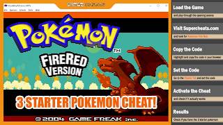 Get All 3 Starters Gamesharkcodes For Pokemon FireRed On GBA