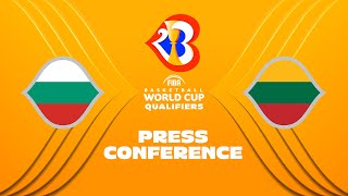 Bulgaria v Lithuania - Press Conference | FIBA Basketball World Cup 2023 European Qualifiers