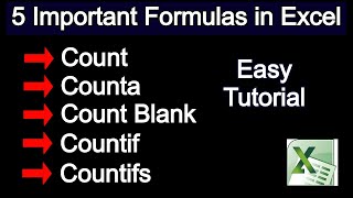 Count | Counta | CountBlank | Countif | Countifs | Excel Basic Formulas