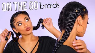 On The Go Two Braid Tutorial! No Extensions | jasmeannnn