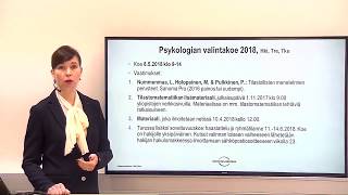 Psykologian valintakoeinfo 2018