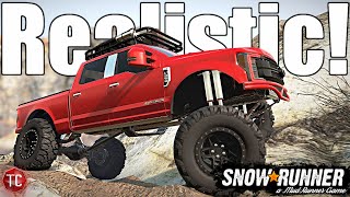 SnowRunner: NEW, REALISTIC Ford F250 6.7 CRAWLER! (Virtual FULL SIZE INVASION)