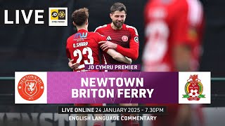 LIVE FOOTBALL: Newtown v Briton Ferry Llansawel | JD Cymru Premier | English language commentary