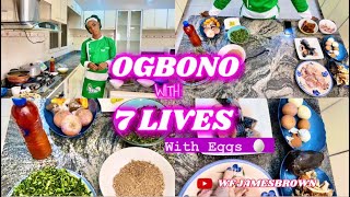 JAMES BROWN COOK OGBONO WITH 7 LIVES with egg 🥚 PART 1 #jamesbrown