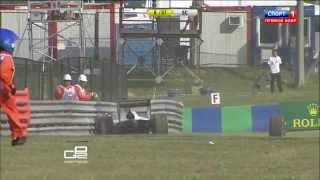 GP2 2014. Hungaroring. Sergio Canamasas and Nathanael Berthon Scary Crash