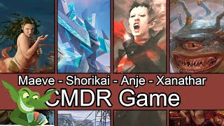 Maeve vs Shorikai vs Anje Falkenrath vs Xanathar EDH / CMDR game play for Magic: The Gathering