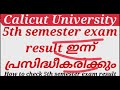 calicut university 5th semester exam result ഇന്ന് പ്രസിദ്ധീകരിക്കും