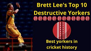 Brett Lee Destructive Yorkers | Best Yorkers In Cricket History | Brett lee best bowling