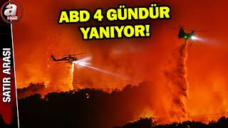 ABD'de 35 bin dönümlük alan yandı! A Haber yangının ortasında | A Haber