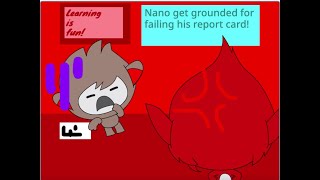 Nano get grounded for failing his report card!