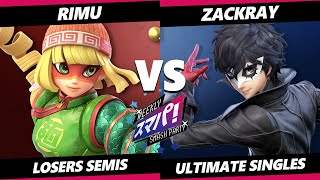 Sumapa 74 Losers Semis - Rimu (Min Min) Vs. Zackray (Joker) SSBU Ultimate Tournament