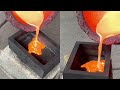Kitchen Copper Scourer Melt - ASMR Metal Melting - BigStackD Brillo Bullion Bar - Trash To Treasure