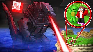 JJ and Mikey Escape From GIANT GODZILLA in Minecraft - Maizen