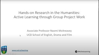 Hands-on research in the humanities: Active learning through group project work