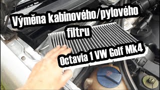 Výměna kabinového filtru - Octavia 1 VW Golf Mk4 - návod