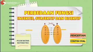 PERBEDAAN FUNGSI INJEKTIF, SURJEKTIF DAN BIJEKTIF LENGKAP DENGAN CONTOH SOAL