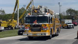 Quint 18, Medics 18-2 & 18-3 Responding to a Building Fire - Greenwood VFR/Frederick County Fire