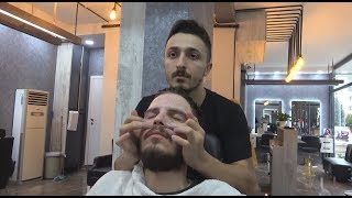 ASMR Turkish Barber Face,Head and Body Massage 228