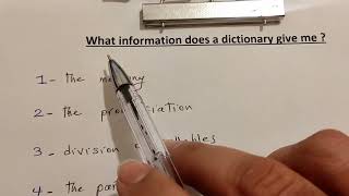 learning english (45).   what information does a dictionary give me?