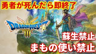 【ドラクエ3リメイク 4代目 #5】勇者が死んだら即終了・蘇生、まもの使い禁止　(縛りプレイ、ネタばれあり、難易度 いばらの道だぜ)