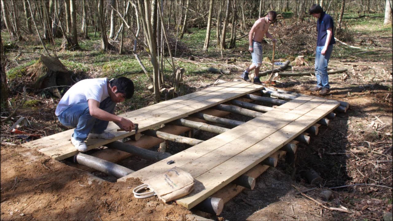 How To Build A Log Bridge Over A Creek Builders Villa
