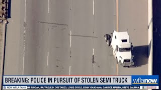 BREAKING: Police in Pursuit of Stolen Semi-Truck in Los Angeles Area | WFLA Now