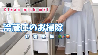 【冷蔵庫の掃除】野菜室をクリーンに♪ アルコールスプレーで除菌を / Clean with me.