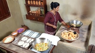 Chicken Stuffed Fried Bread Boats | Village Fried Bread Recipe | Village Food | Village Cooking