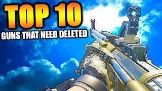 Top 10 "GUNS THAT NEED DELETED" from COD HISTORY (Top Ten) Call of Duty | Chaos