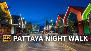 Pattaya Night Walk 4K HDR | Walking Tours, Thailand