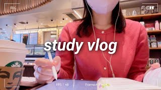 Eng)朝活する社会人の勉強vlog ✏️｜春の朝活🌸｜サクラスタバ☕️｜10時間勉強する休日｜簿記2級｜英語学習