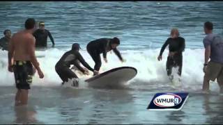 Wounded veterans catch big waves in Hampton