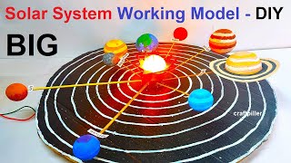 solar system working model science project for exhibition - simple | cardboard | craftpiller
