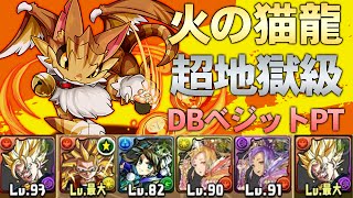 【パズドラ実況】火の猫龍 【水なし】虎猫龍 超地獄級 にベジットPTで挑戦！